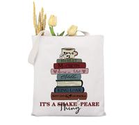 KUIYAI Literary Gift, Bookish Merchandise, Librarian Gift, Literature Shoulder Bag for Book Lover, Bookworm