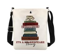 KUIYAI Literature Gift, Books Crossbody Bag for Book Lover, Literary Gift, Bookish Merchandise, Librarian Gifts