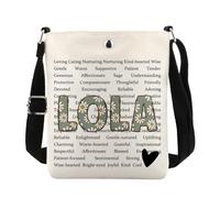 KUIYAI Lola Crossbody Bag for Filipino Grandma, Lola Gift, Lola Grandmother Gift, Best Lola Ever, Mother's Day Gift for Grandmother (lolaXKuk)