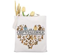 KUIYAI Magic Kingdom Gift Vintage Cartoon Characters Tote Bag Family Vocation Gift Friend Vocation Gift (I'm a chipUK)
