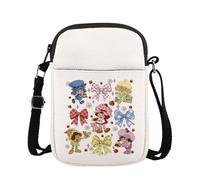 KUIYAI MAOFAED Vintage 90s Y2K Crossbody Bag for Girls Women, Retro Girl TV Cartoon Animated Television Series Bag(strawberry cakeUK)