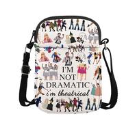 KUIYAI Musical Theatre Gift, I'm Not Dramatic I'm Theatrical Crossbody Bag, Musical Lover Gift, Shoulder Bag for Actress Actor (not dramaticCBUK)