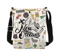 KUIYAI New Orleans Gift, New Orleans Crossbody Bag for Women, New Orleans Travel Gift, New Orleans Souvenir (new orleanXKUK)
