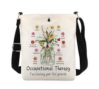 KUIYAI Occupational Therapy Crossbody Bag, OT Gift, Occupational Therapy Gift, Facilitating Your Full Growth, OT Assistant Gift (full growthXKuk)