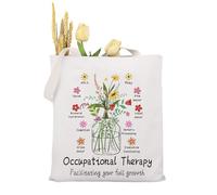 KUIYAI Occupational Therapy Tote Bag OT Gift Occupational Therapy Facilitating Your Full Growth OT Assistant Gift (your full growthUK)