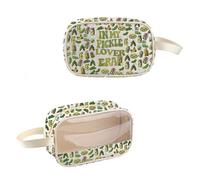 KUIYAI Pickle Teansparent Cosmetic Bag Canning Season Gift Pickle Jar Gift Dill Pickle Clear Makeup Bag For Gherkin Cucumber Lovers, PickleEraClear-US, Make Up Bag