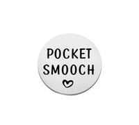 KUIYAI Pocket Smooch Token Valentines Day Anniversary Jewelry Funny Romantic Love Couple Keepsake Gift For Boyfriend Girlfriend Husband Wife (PocketSmooch-US)