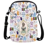 KUIYAI Princess Inspired Gift World Of Ice And Snow Gift Cartoon Movie Lover Crossbody Bag