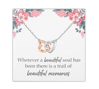 KUIYAI Remembrance Necklace Funeral Poem Gift Sympathy Condolence Message Card Loss Of Loved One In Memory Of Gift For Her Him, L, Metal, No Gemstone