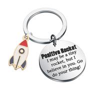 KUIYAI Rocket Keychain Future Astronaut Gifts Space Lover Gift Rocket Jewelry Spacemen Gift(positiveRocket)