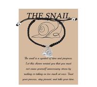 KUIYAI Snail Handmade Bracelet for Men Women The Snail is A Symbol of Time and Progress Snail Lover Gift (The Snail br UK)
