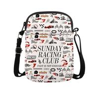 KUIYAI Sunday Racing Club Crossbody Bag, Fast Is Not Enough, Racing Gift, Motorsport Lover Gift(sunday racing clubUK)