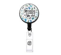 KUIYAI Surgeon Badge Reel, Surgeon Graduation Gift, Inspirational Gift, She Believed She Could So She Did, Medical ID Holder (tie me up UK)
