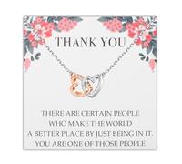 KUIYAI Thank You Necklace Gratitude Gift Appreciation Jewelry Grateful Gift For Friend Doctor Nurse Teacher Coworker Teacher, L, Metal, No Gemstone