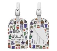 KUIYAI Toronto Souvenir, Toronto is Calling and I Must Go Luggage Tag, Canada Travel Gift, Suitcase Tag for Travel (torontoCallingUK)