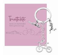 KUIYAI Triathlete Gift Triathlon Gift Triathlete Keychain Athlete Running Swimming Cycling Gifts Sport Lover Gifts (triathlete kr UK)