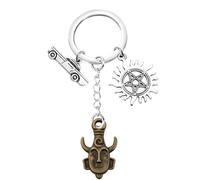 KUIYAI Winchester Brothers Gift Pentagram Symbol Keychain Tv Show inspired Gift For Fan (pentagram kr UK)