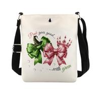 KUIYAI Witch Pink And Green Crossbody Bag, Because I Knew You I Have Been Changed for Good (pink goes goodXKUK)