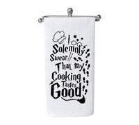 KUIYAI Wizard Kitchen Towel I Solemnly Swear My Cooking Tastes Good Kitchen Decor Halloween Theme Gift (cooking tastes good)
