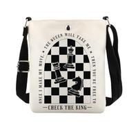 KUIYAI Wizard Movie Inspired Gift, Chess Scene Crossbody Bag, Once I Make My Move, Witches Gift (check the kingUK)