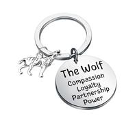 KUIYAI Wolf Keychain Wolves Gift Wildlife Animal Lover Gift Wolf Nature Merch Howling Wolves Merch(theWolf)