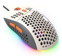 KUIYN 383 PRO M8 Ultralight Wired Gaming Mouse, Lightweight Honeycomb Shell, 6 RGB Breathing Backlit Mice, 6 Adjustable DPI 6400, USB Optical Model Aerox Mice for Win10/XP/Xbox/PS4/PS5/Mac/HP/Acer