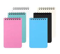 KUIZHEN 6 Pack Mini Notebook, 12.6cm x 7.6cm Spiral Small Notebooks Pocket Notepad Pocket Notebooks for Office School Party Bags Small Project Writing Note Taking