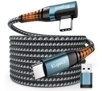 Kuject Compatible for Oculus Quest 2 Link Cable 6M USB 3.0 Type C to C, Nylon Braided Long PC Connect Power Data Extension Charging Cord, Great Virtual Reality Gaming Accessories for Oculus Quest