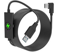 Kuject Design 16FT Link Cable for Meta Quest 3/2/ Pico 4, with Separate Charging Port for Ultra-Durable Power, USB 3.0 Type A to C Cable for VR Headset Accessories and Gaming PC