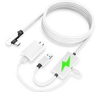 Kuject Design 16FT Link Cable for Meta Quest 3 Quest 2 Quest Pro, with Separate Charging Port for Ultra-Durable Power, USB 3.0 Type A to C Cable for VR Headset Accessories and Gaming PC, White