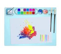 Kujinova Silicone Craft Mat, 20"×16" Silicone Painting Mat, Painting Station Mat, Silicone Painting mat for Kids, for Crafting Watercolour Painting Cutting Art Creation Clay and DIY Projects
