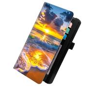 KUJKBFWJ Checkbook Cover for Personal Checkbook, Checkbook Holder with Pen Holder & Built-in Clear Plastic Divider for Duplicate Checks, 3, Beautiful Beach, 7.8 x 4.7 x 0.3 inches, Contemporary
