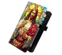 KUJKBFWJ Checkbook Cover for Personal Checkbook, Checkbook Holder with Pen Holder & Built-in Clear Plastic Divider for Duplicate Checks, 8, Divine Mercy, 7.8 x 4.7 x 0.3 inches, Contemporary