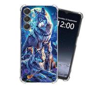 KUJKBFWJ for Samsung Galaxy A15 Clear Case, Not Yellowing Clear Soft Shockproof Slim Case, 4 Airbag Corners Protective Phone Case for Samsung Galaxy A15, Wolf On The Mountaintop