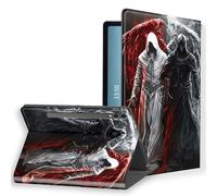 KUJKBFWJ for Samsung Galaxy Tab S9 Plus/S9 FE Plus 12.4 ''/S10 Plus PU Leather Tablet Cover, Slim Folio Stand Hard PC Back Shell Smart Tablet Case Cover, Grim Reapers