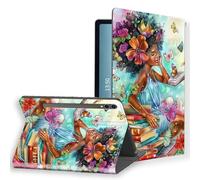 KUJKBFWJ for Samsung Galaxy Tab S9 Ultra/S8 Ultra 2022/S10 Ultra PU Leather Tablet Cover, Slim Folio Stand Hard PC Back Shell Smart Tablet Case Cover, African American Girl