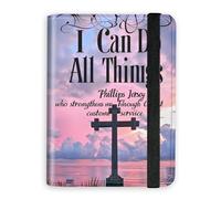 KUJKBFWJ RFID Blocking Passport Holder Wallet - Premium Leather Travel Accessories for Women & Men, Secure Card Case Organizer, 11, Scriptures and Cross, 4.25 * 5.6 IN, Classic