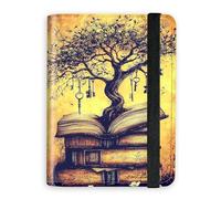 KUJKBFWJ RFID Blocking Passport Holder Wallet - Premium Leather Travel Accessories for Women & Men, Secure Card Case Organizer, 8, Ancient Tree, 4.25 * 5.6 IN, Classic