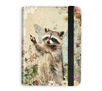 KUJKBFWJ RFID Blocking Passport Holder Wallet - Premium Leather Travel Accessories for Women & Men, Secure Card Case Organizer, 5, Little Funny Raccoon, 4.25 * 5.6 IN, Classic