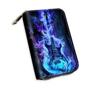 KUJKBFWJ Small Credit Card Case Wallet for Women, RFID Blocking Mini Slim Leather Card Holder Wallet, Pocket Business Card Case with Zipper Card Holder, 6, Music Carnival, 5.3 x 4.5 x 1.4 inch