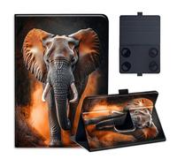 KUJKBFWJ Universal 7.9" 8.0" 8.4" 8.9" 9" Tablet Case,Protective Cover Stand Folio Case for 7-9 Inch Tablet,Tablet Case Cover for iPad, for Samsung, Other Tablet, Majestic Elephant