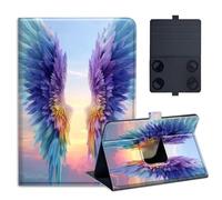 KUJKBFWJ Universal 7.9" 8.0" 8.4" 8.9" 9" Tablet Case,Protective Cover Stand Folio Case for 7-9 Inch Tablet,Tablet Case Cover for iPad, for Samsung, Other Tablet, Angel Wings