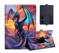 KUJKBFWJ Universal 7.9" 8.0" 8.4" 8.9" 9" Tablet Case,Protective Cover Stand Folio Case for 7-9 Inch Tablet,Tablet Case Cover for iPad, Samsung, Other Tablet, The Purple Blue Dragon