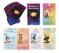 kujootone 78Pieces-Classic Tarot Card Deck - for Beginner with Guide Book, with In-depth Card Meanings on Them