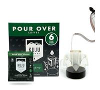 Kuju Coffee Premium Pour Over Camping Coffee Singles - 6 Pack Basecamp Blend, Medium Roast - Superior Instant Pocket Coffee for Backpacking, Travel, and Camp