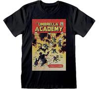 kuju Men's Umbrella Academy Comic Cover T Shirts for Men Black L