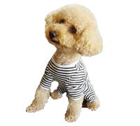 Kukaster Dog Bodysuit After Surgery Castration Male Wound Protection Suits for Dog, Nylon Buckle for Hair Loss, Shaving (DRS03 Black White Stripes m)