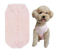 Kukaster Pet Dog Bodysuit After Surgery Castration Male Wound Protection Suits for Dog, Nylon Buckle for Hair Loss, Allergies, Shaving, Pink White Dot XXS