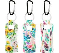 KUKEANVO Chapsticks Holder Keychain for Lipstick, Lip Balm Keychain Holder with Clip, Stocking Stuffers for Women