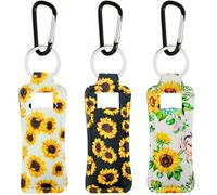 KUKEANVO Chapsticks Holder Keychain for Lipstick, Lip Balm Keychain Holder with Clip, Stocking Stuffers for Women